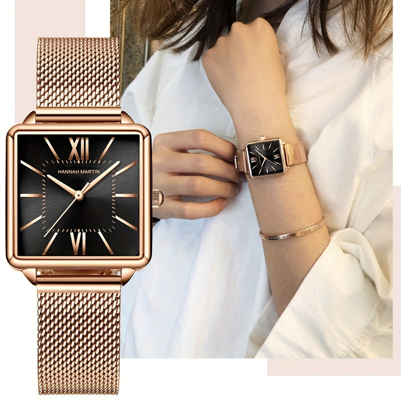 Luxury Square Pointer Quartz Ladies Watch