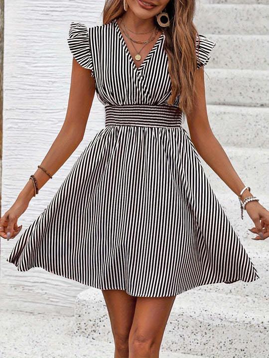 Casual wrap-neck dress