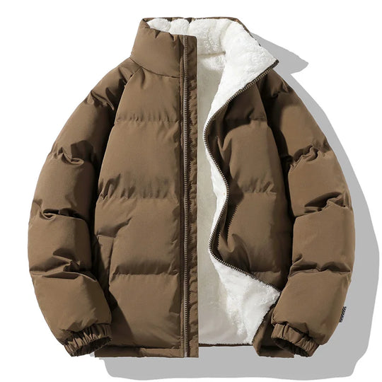 Plush thick warm cotton coat