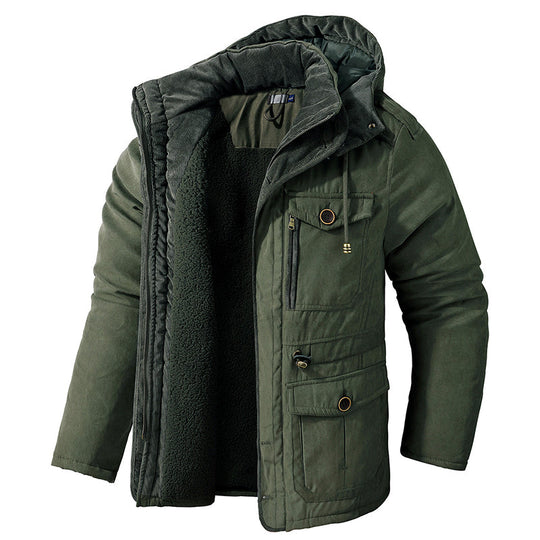 Cotton-lined winter jacket for men