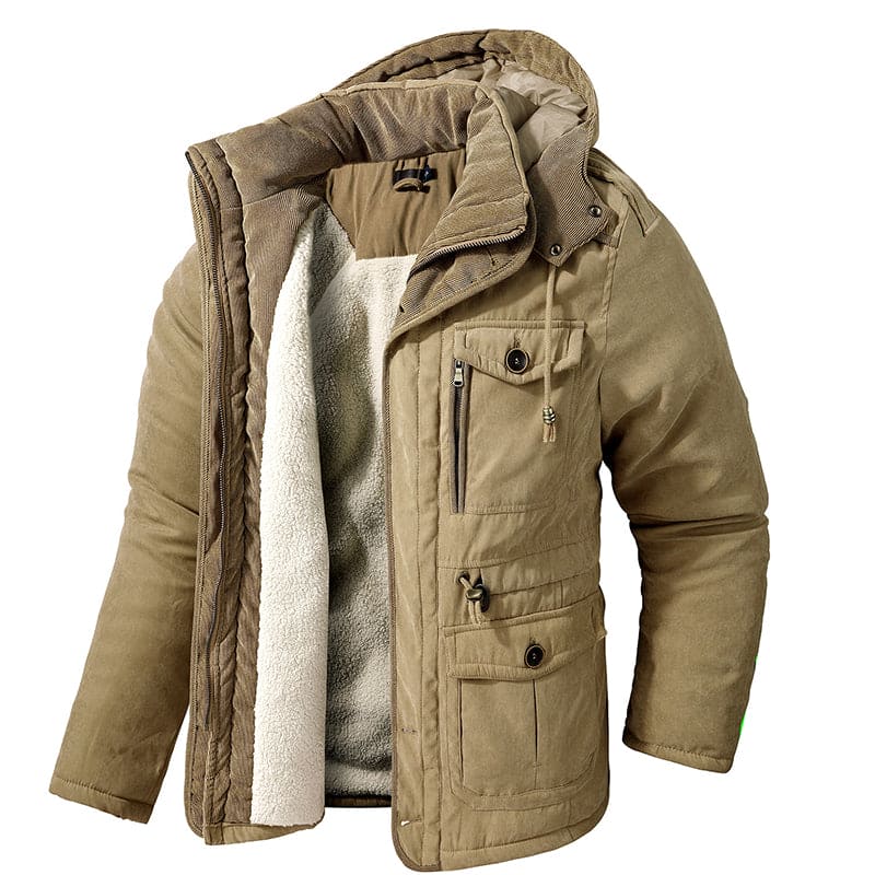 Cotton-lined winter jacket for men