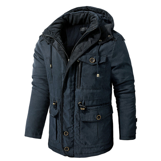 Cotton-lined winter jacket for men