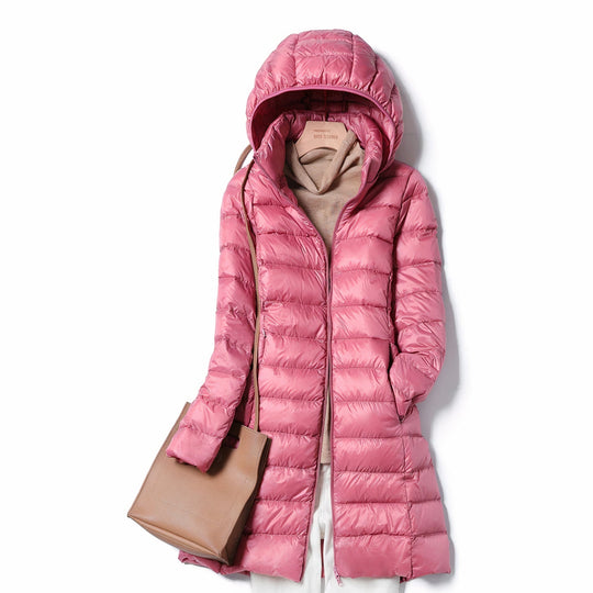 Ultralight hooded jacket for women