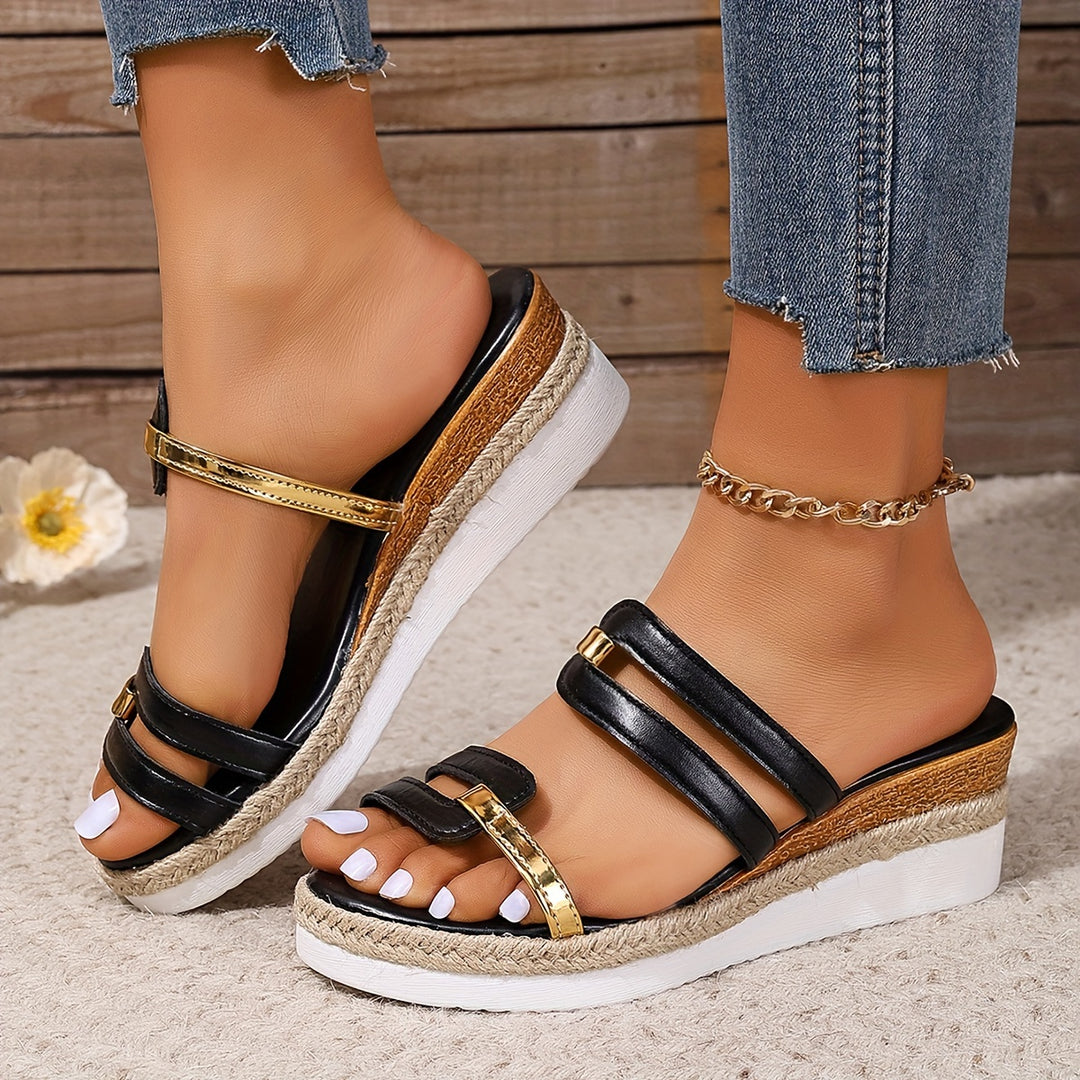 summer wedge slides for women