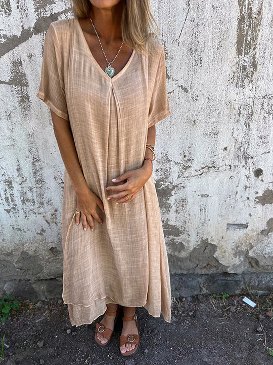 boho dress made of cotton-linen