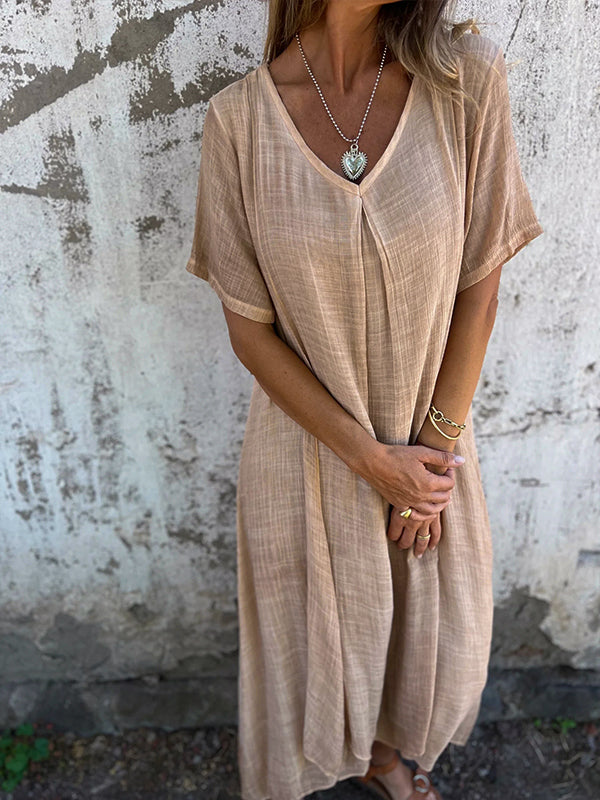 boho dress made of cotton-linen