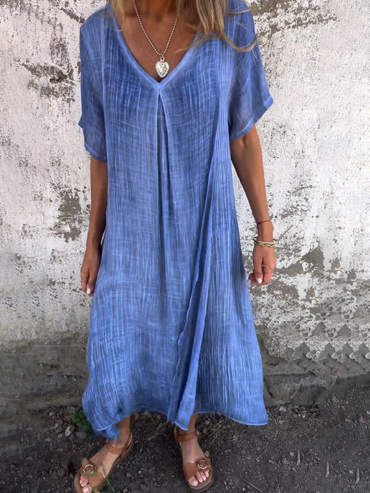 boho dress made of cotton-linen