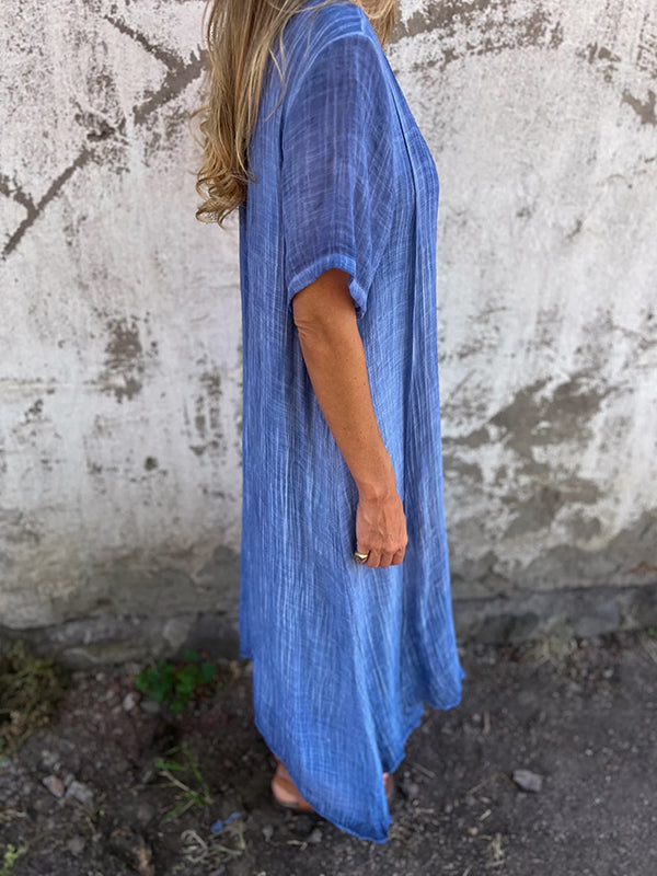 boho dress made of cotton-linen