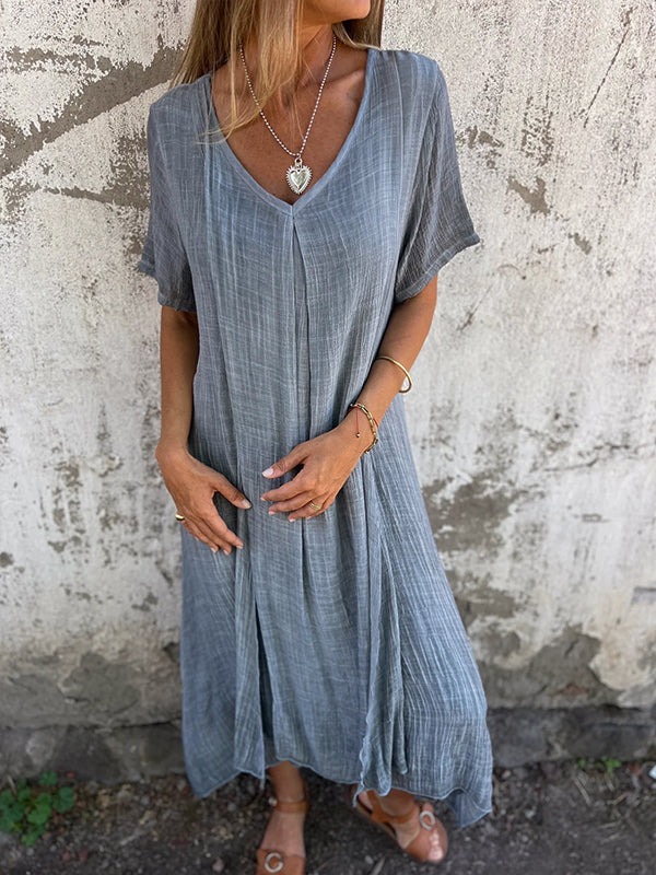 boho dress made of cotton-linen