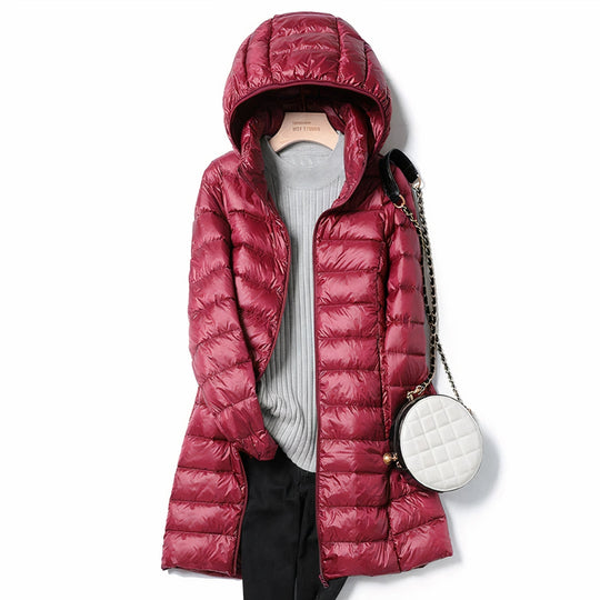 Ultralight hooded jacket for women