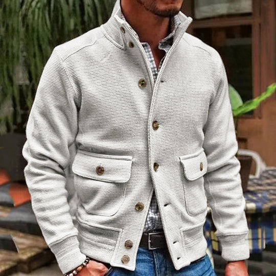 men's jacket with stand-up collar