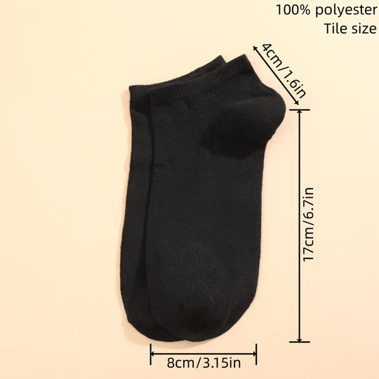 Unisex Casual Solid Color Boat Socks (10/20 Pairs)