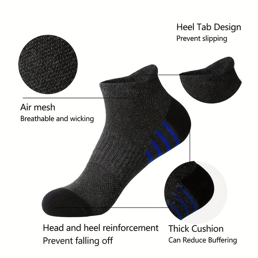 Casual Striped Sports Socks for Men (12 Pairs)