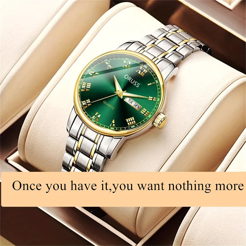 Luxurious luminous quartz ladies watch