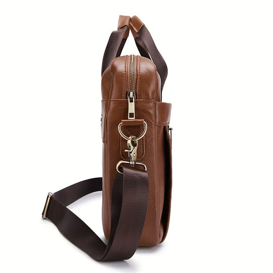 men's handbag made of genuine leather