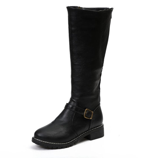 Long winter boots for women with zipper