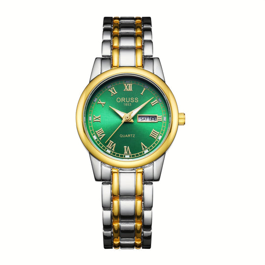 Luxurious luminous quartz ladies watch