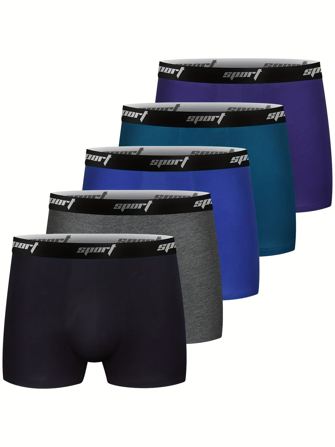 5-pack of soft, stretchy boxer shorts for men