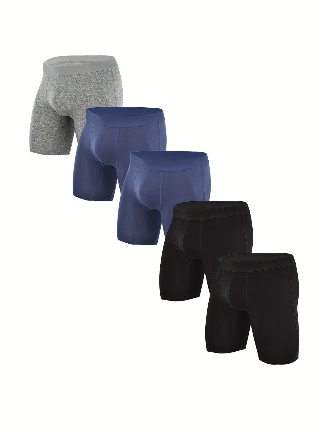 Men's Fashion Cotton Sports Boxer Shorts (5-Pack)