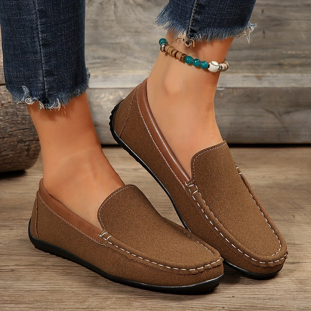 Casual Slip on Wildleder Schuhe für Frauen