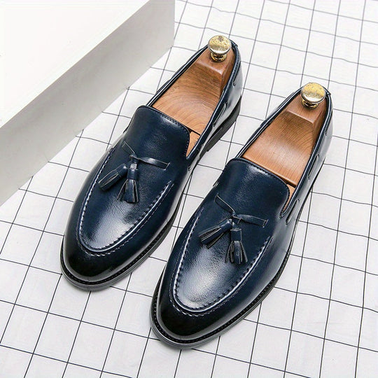 Vintage Kunstleder Loafer für Männer