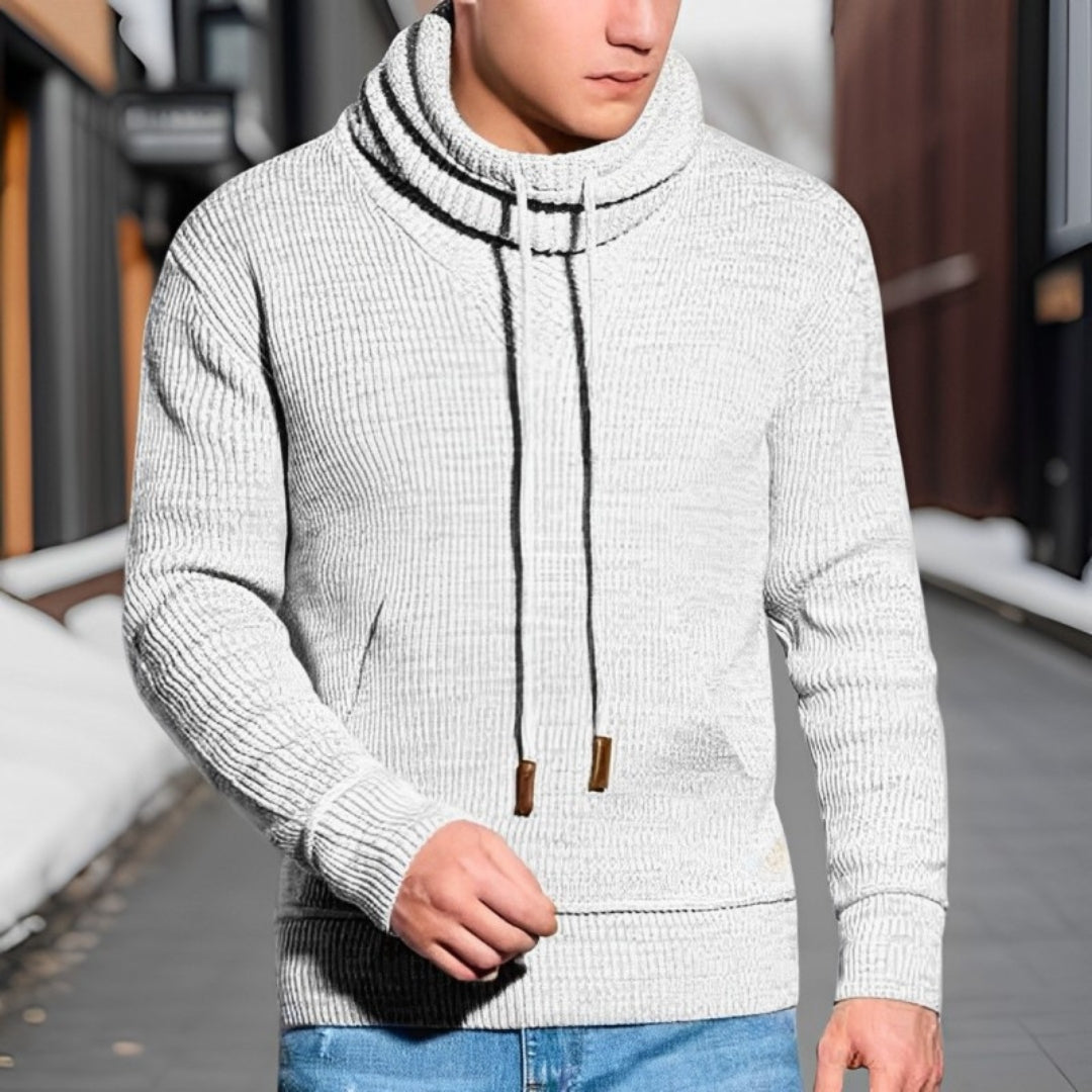 Herren-Rollkragenpullover mit Kordelzug