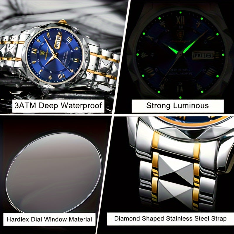 Waterproof quartz watch