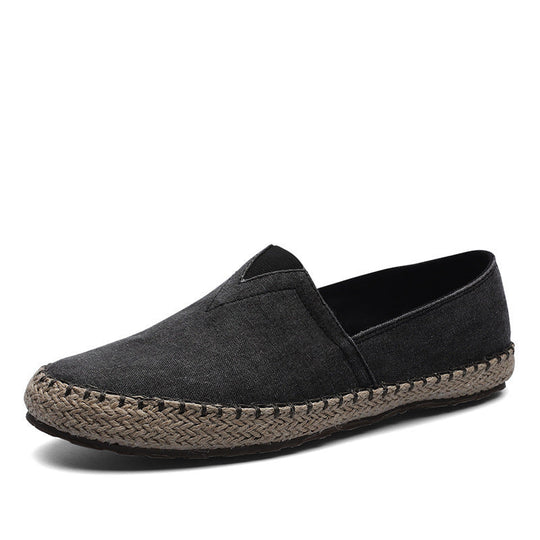 Espadrilles made of contrasting canvas