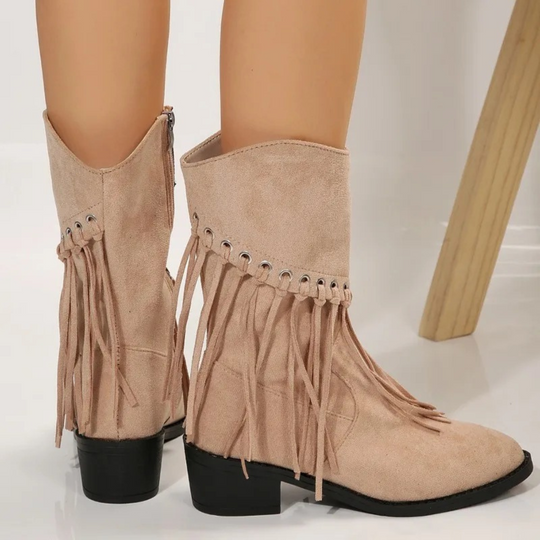 Retro Fringe Cowboy Boots for Women