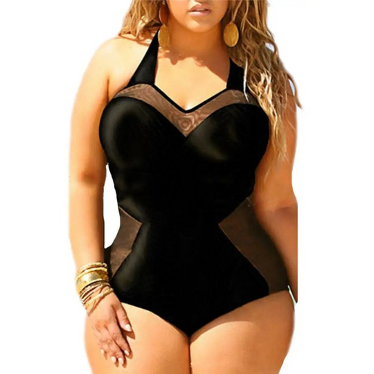 Black breathable women's swimsuit