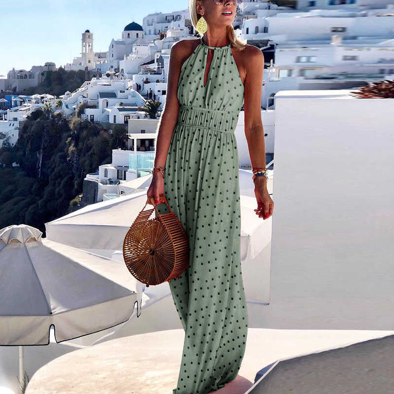 Casual Printed Strap Maxi Dress