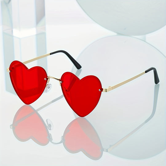 Heart-shaped sunglasses for women