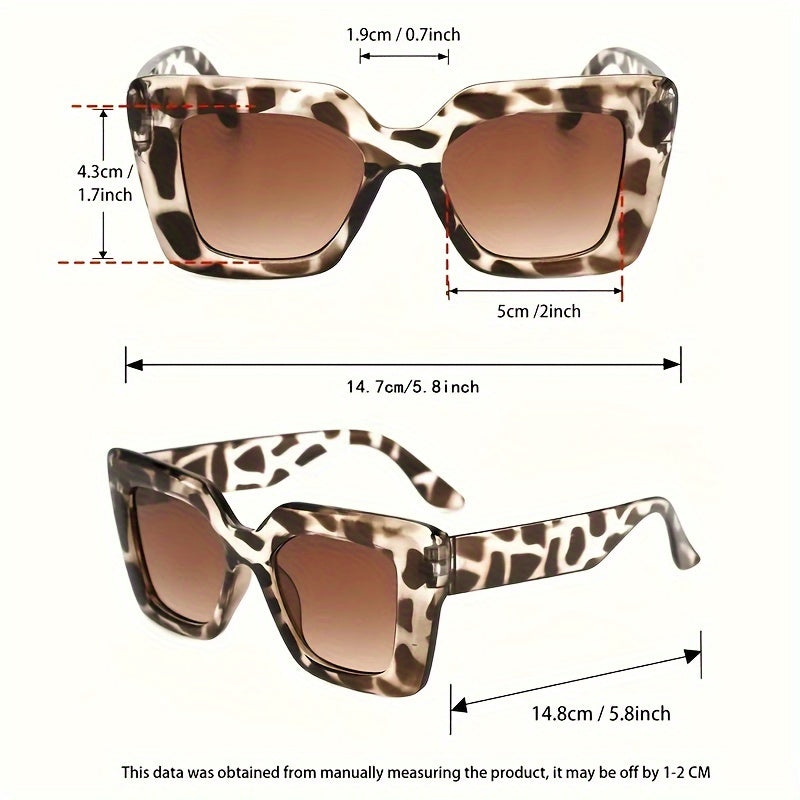 Leopard Squarefashion Brillen für Frauen