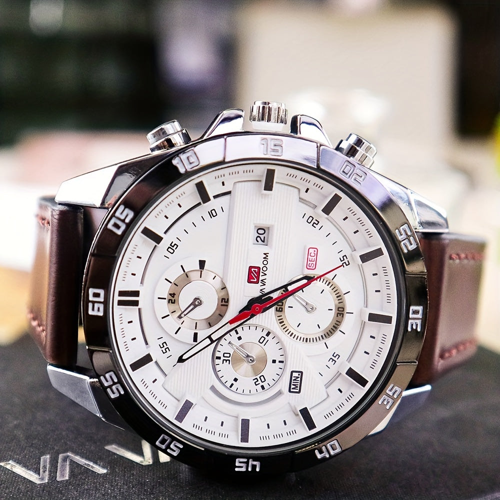 Casual Racing Calendar Wristwatch