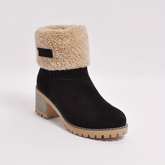 Plush-lined women's ankle boots