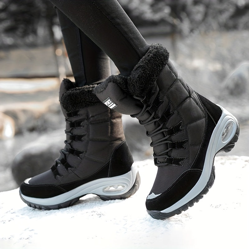 Lace-up thermal snow boots for women