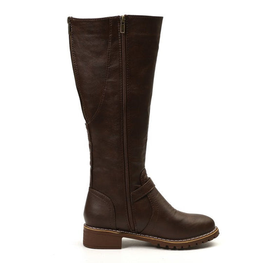 Long winter boots for women with zipper