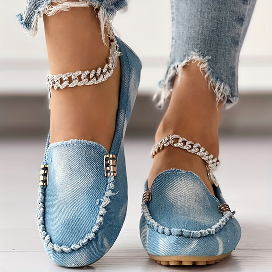 Damen Casual Denim Loafers