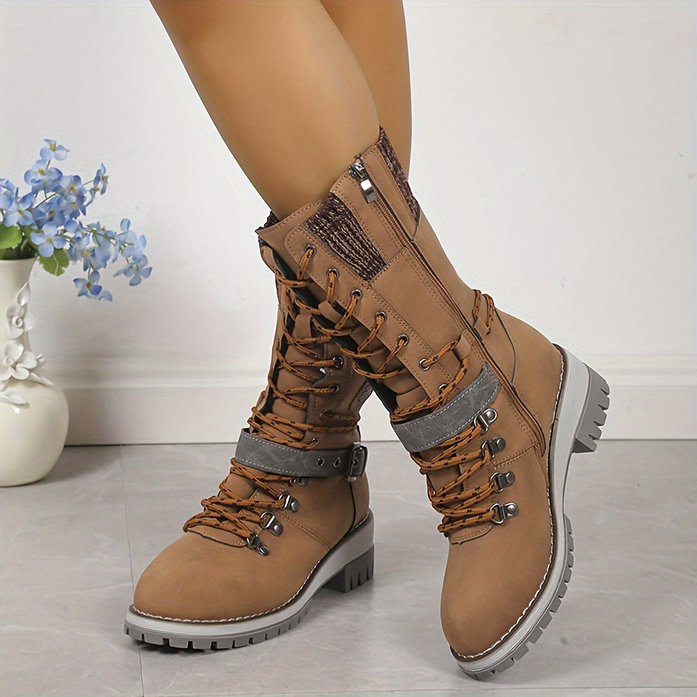 Knitted thermal boots for women