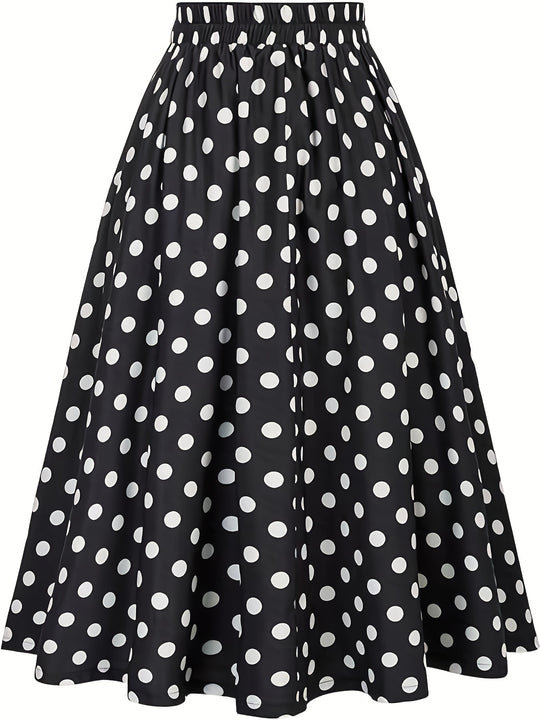 Elegant polka dot skirt for women