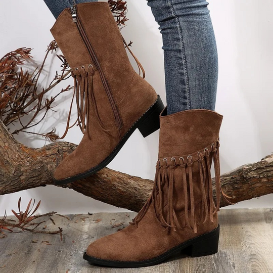 Retro Fringe Cowboy Boots for Women