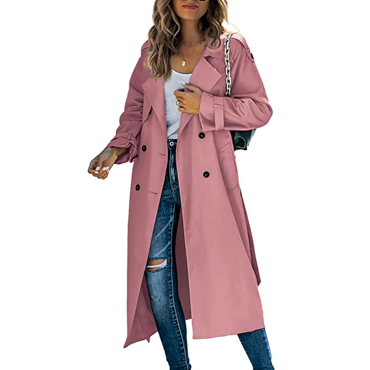 Lässiger einfarbiger Trenchcoat