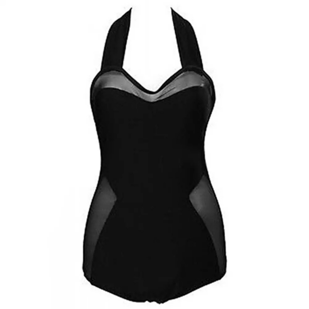 Black breathable women's swimsuit