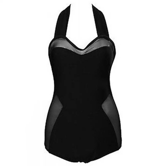 Black breathable women's swimsuit