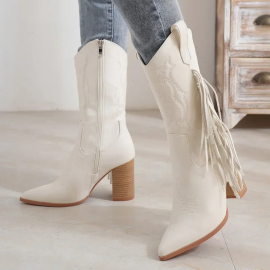 Cowboy Boots with Tassel for Women