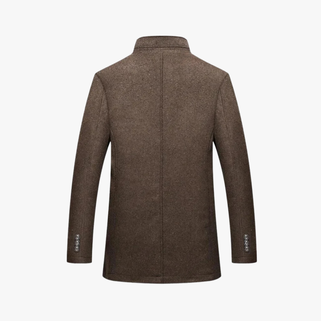 British double-layered wool coat for men