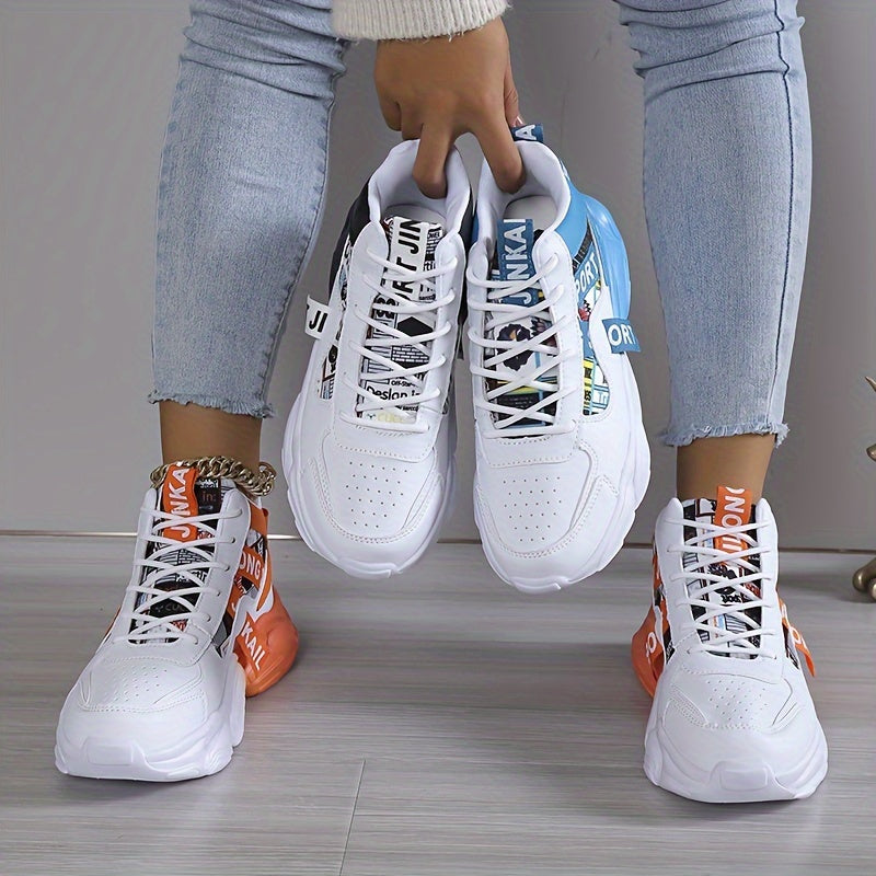 Colorblock Freizeit-Sneakers für Frauen