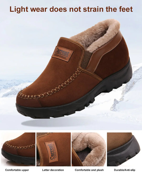 Warm winter boots made of velvet and fleece