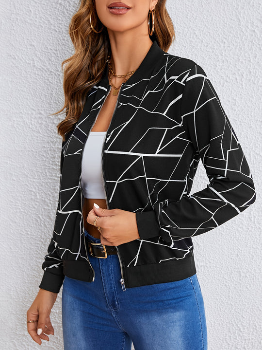 Geo Print Jacket for Women