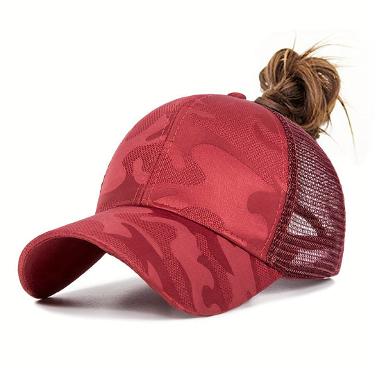 Women's Camouflage Ponytail Baseball Cap